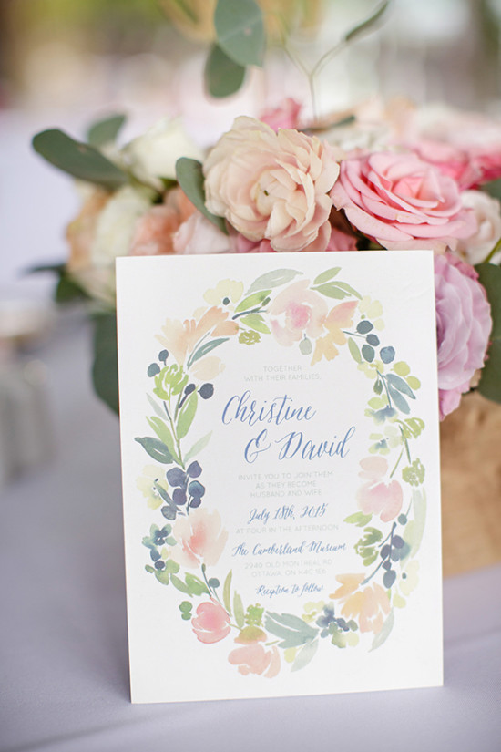 Floral wedding invite