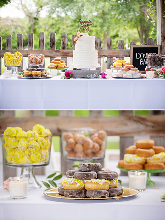 Dessert table with donut bar