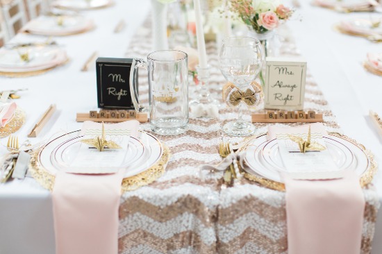 pink-and-gold-glittery-wedding