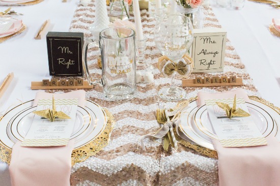 pink-and-gold-glittery-wedding