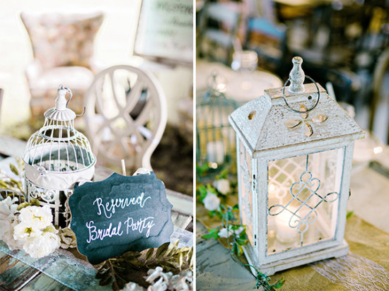 birdcage and lantern wedding decor