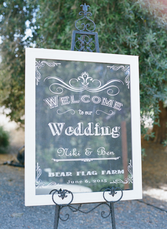framed window wedding sign