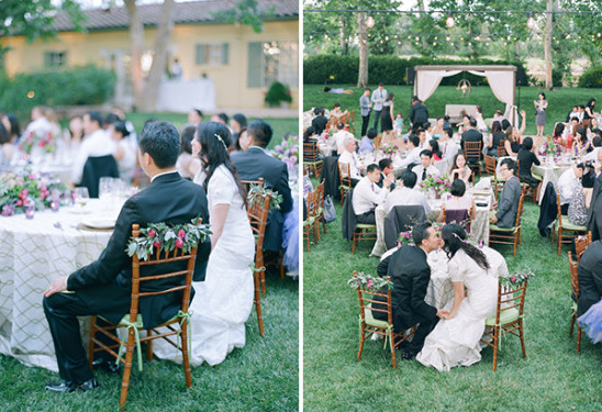 elegant and formal outdoor wedding reception
