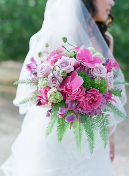 pink and purple wedding bouquet