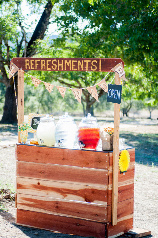 whimsical refreshments stand