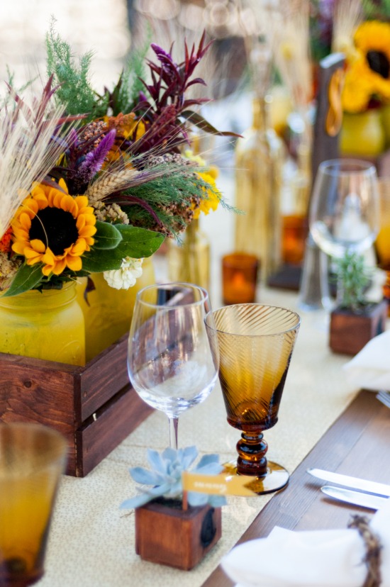 yellow-and-brown-diy-wedding