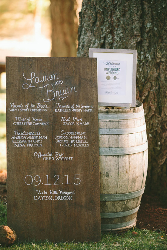 wedding welcome sign and program sign