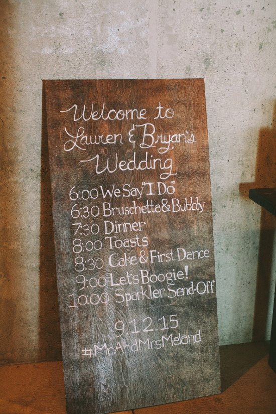 wedding proceedings sign