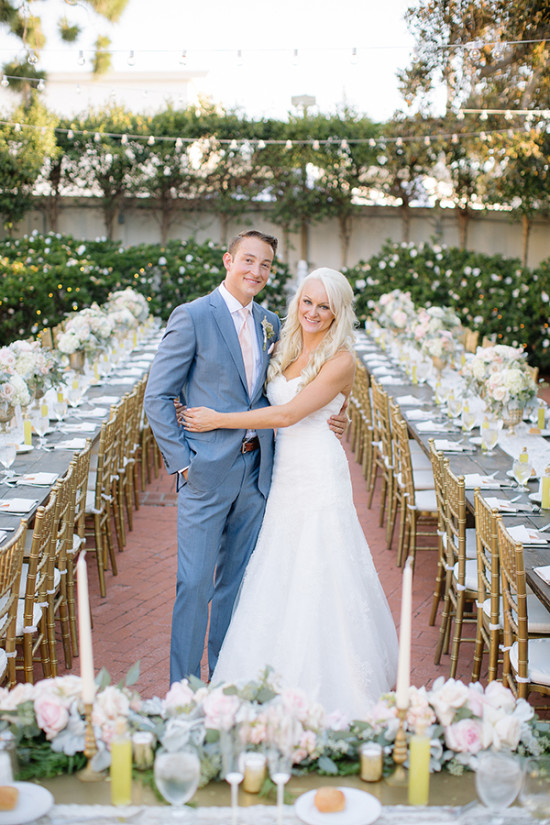Romantic pink and gold wedding