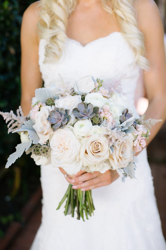 Muted colors wedding bouquet