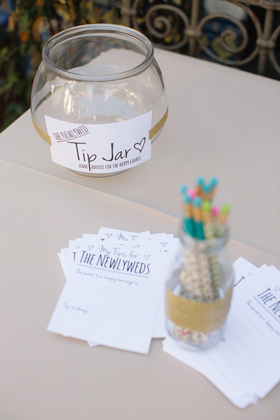 Wedding tip jar for newlyweds