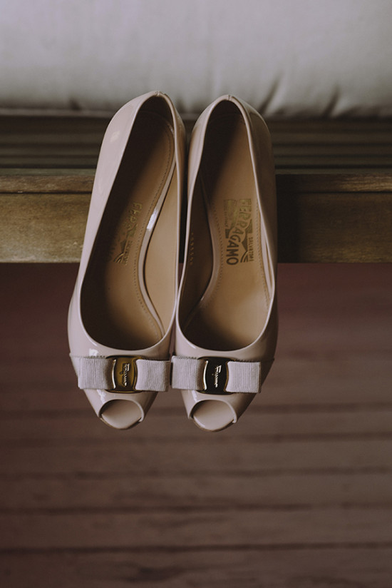 Blush wedding heels
