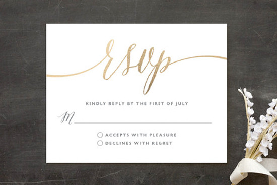 Minted rsvp card