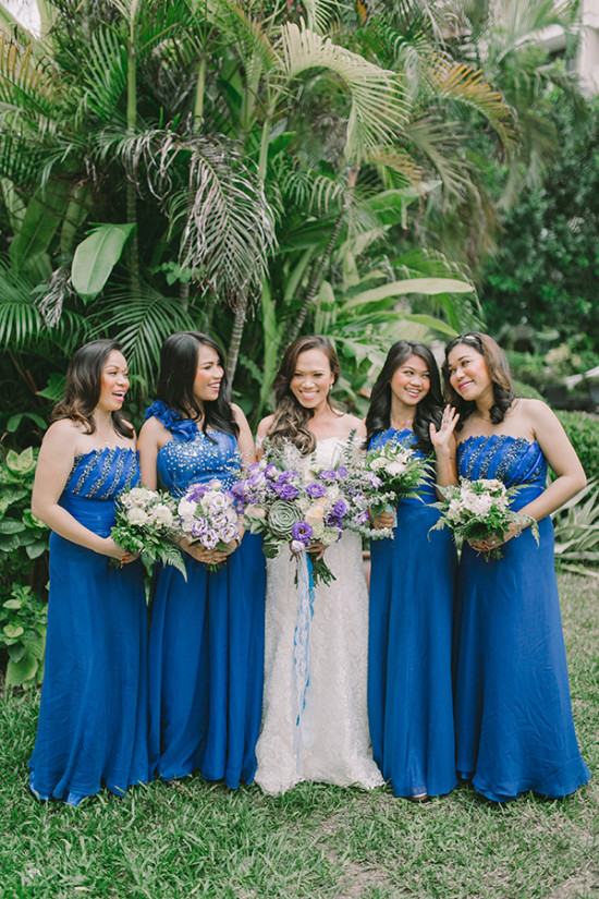 Royal Blue Beach Wedding