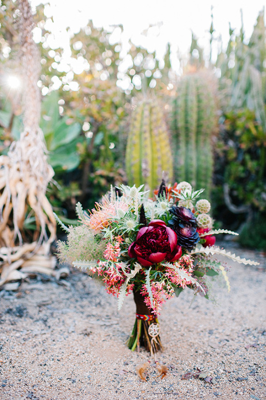 Bright and bold wedding bouquet