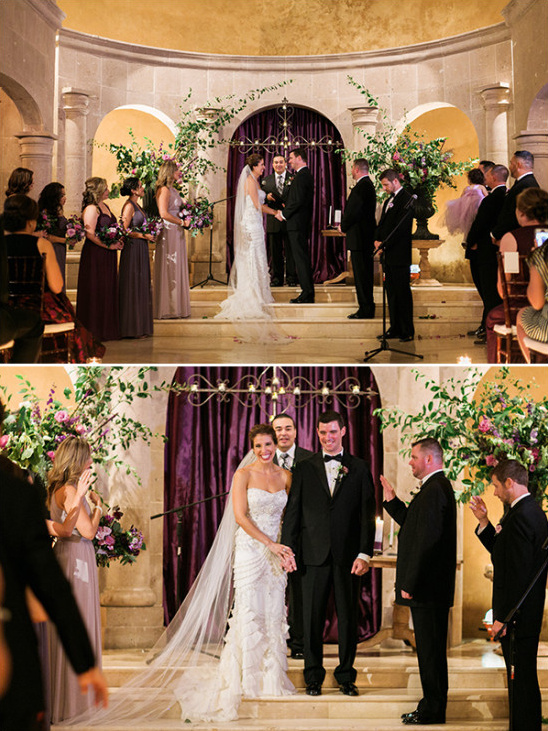 Wedding ceremony with bride and groom, happy moment captured
