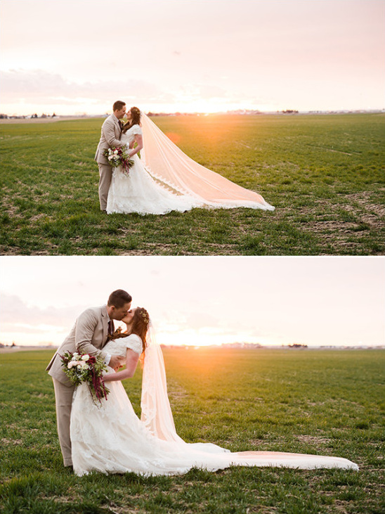 Sunset wedding photography ideas