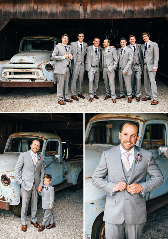 heather gray groomsmen suits