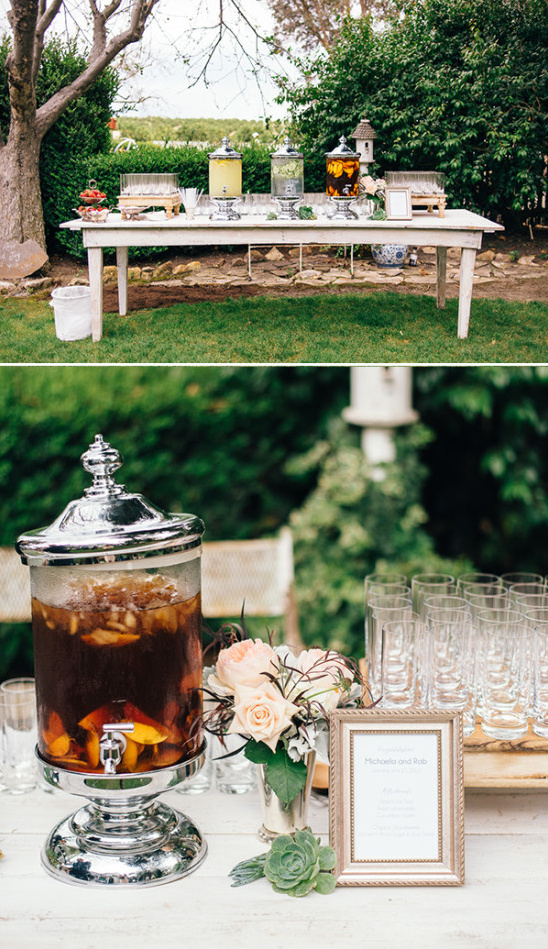 wedding refreshment table