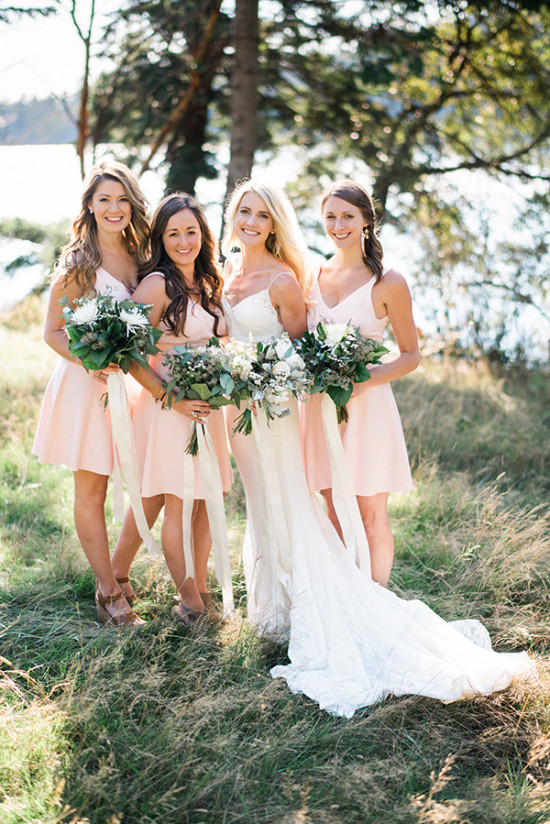 soft pink bridesmaids dresses @weddingchicks