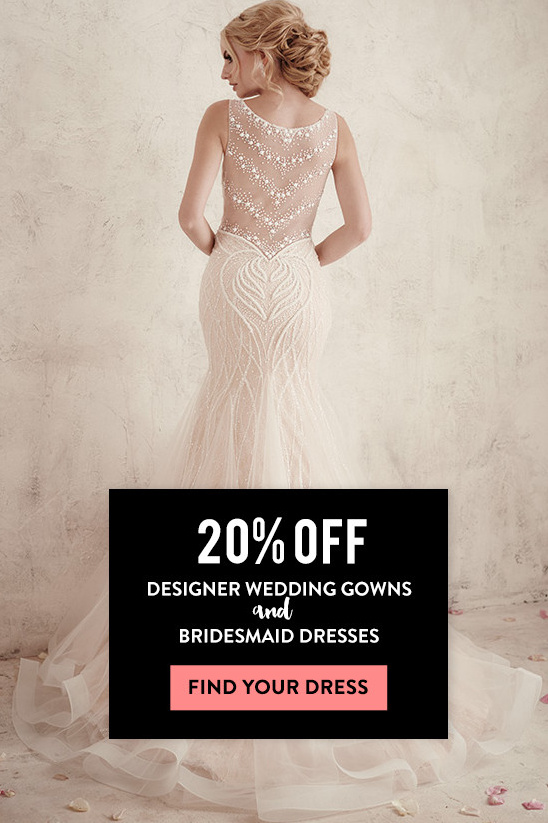 20% Off Designer Wedding Gowns