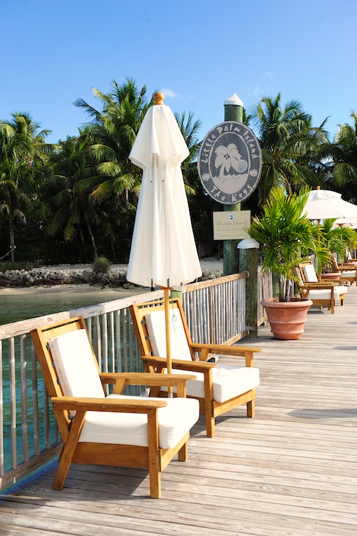 Little Palm Island chairs and sign in The Keys Florida