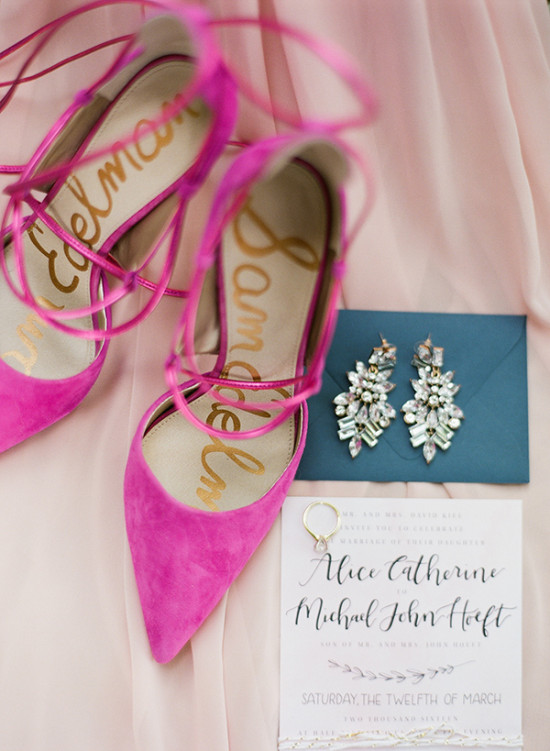 hot pink wedding shoes