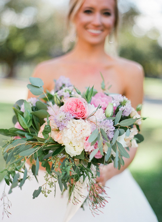 pink and purple wedding bouquet