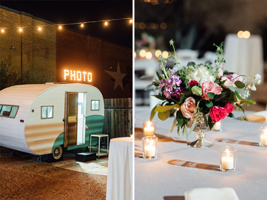 photo bus and centerpiece