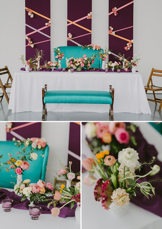 blue and purple bridal shower