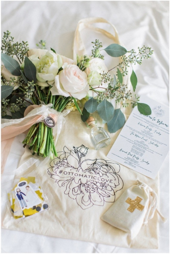 Flowers and welcome kit