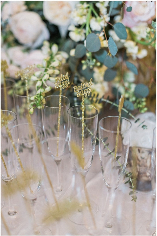 Champagne glasses for toasting