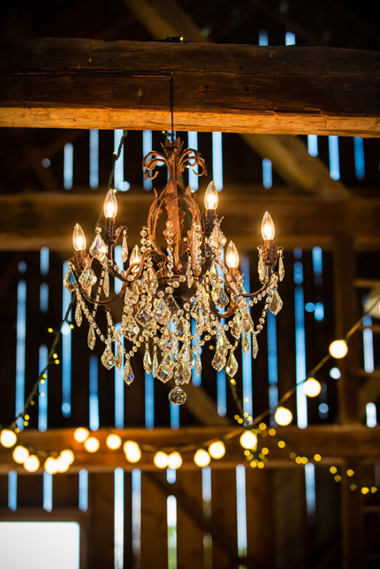 Rustic glam vintage chandelier
