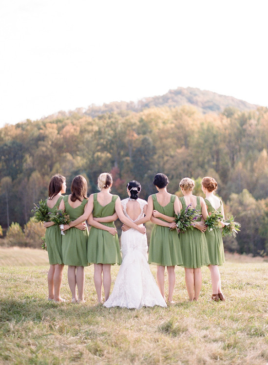 Green and Purple Fall Farm Wedding