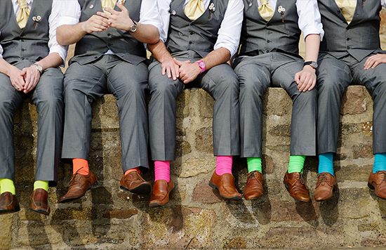 rainbow groom socks