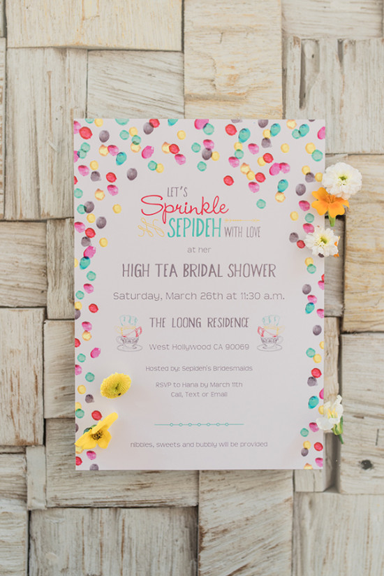 bridal shower sprinkle invite