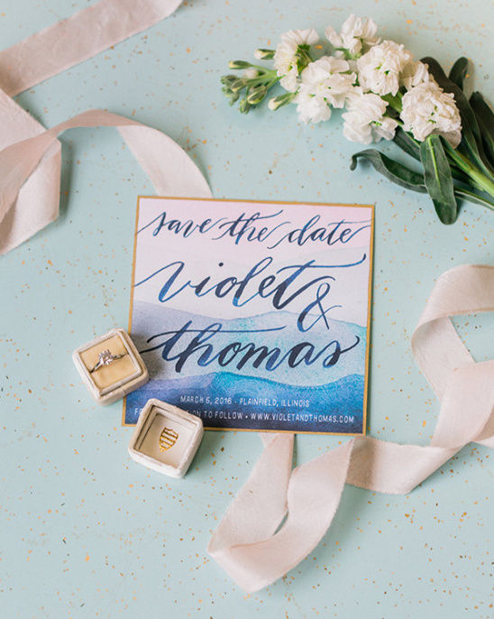 watercolor calligraphy save the date