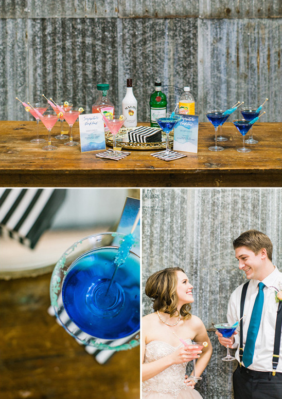 signature cocktails for the bride and groom