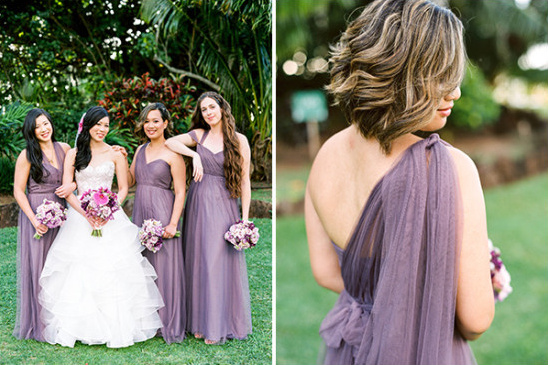 bridesmaids industy purple dresses