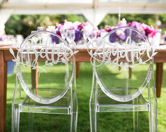 better together wedding chairs