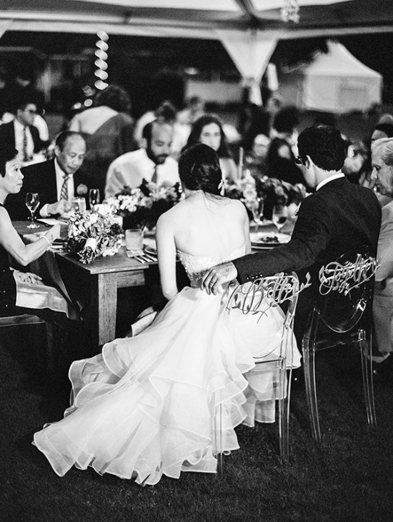 bride and groom enjoying the reception
