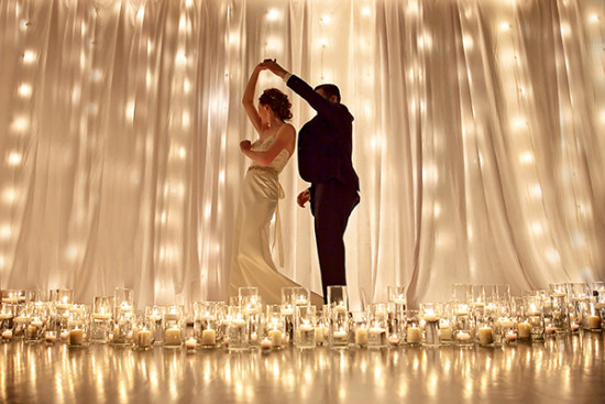 wedding dance by candelight