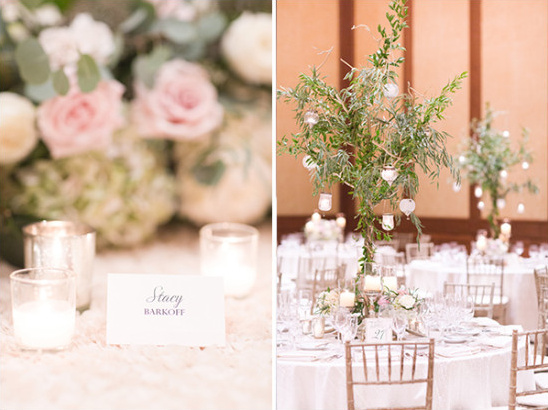 glamorous pink and gold table decor
