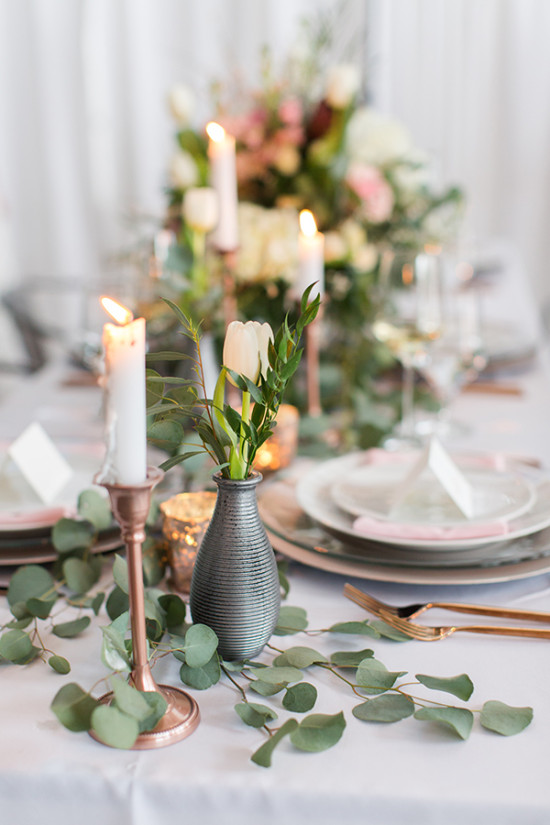 Organic modern table decor and details