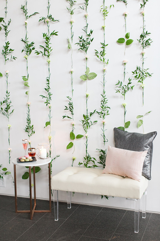 Flower wall backdrop idea