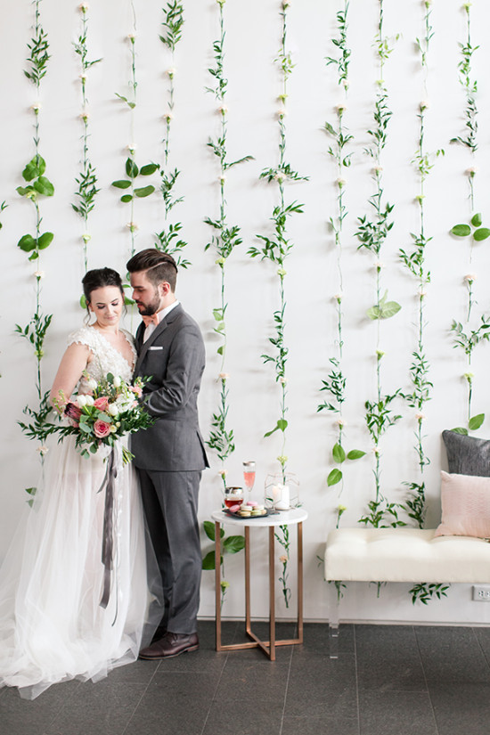 Pink and Grey Organic Modern Wedding