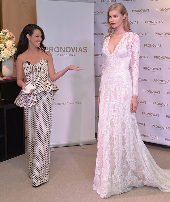 Pronovias Barcelona bridal fashion show model