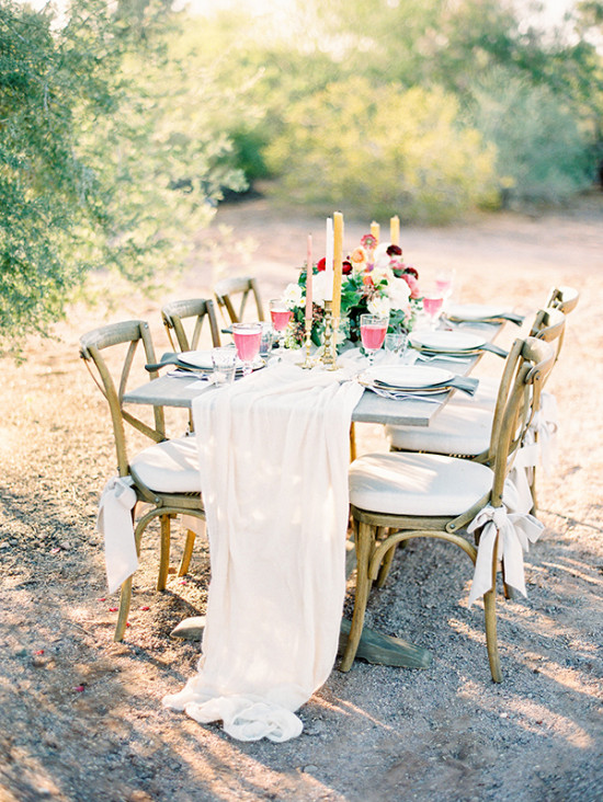 Beautifully styled reception table