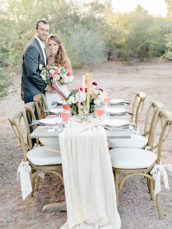 Rustic and elegant desert wedding
