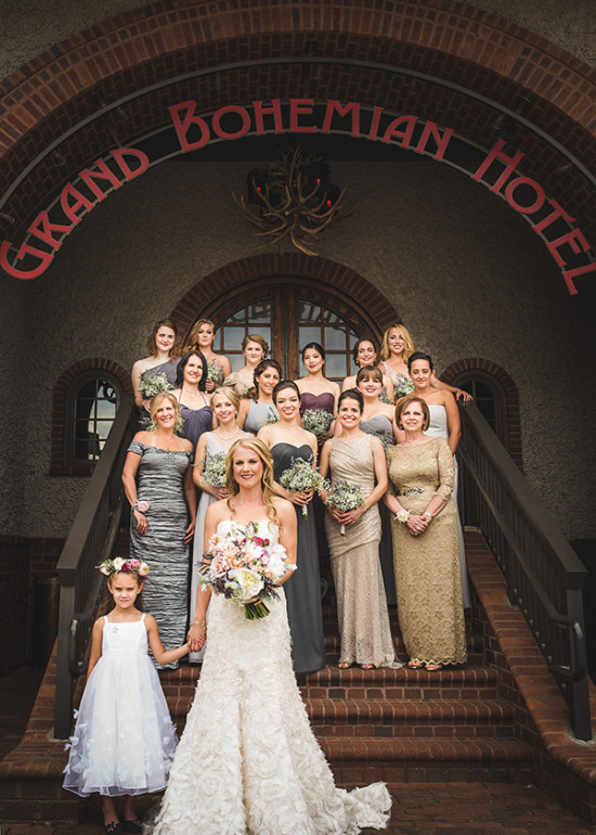 Bride and bridesmaids at Grand Bohemian Hotel wedding